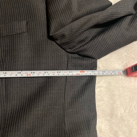 Ralph Lauren RRL 100% Wool Gray Pinstriped Suit 48R - Picture 13 of 15